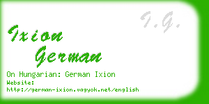 ixion german business card